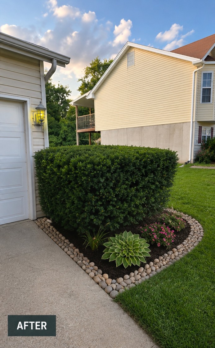 Boxwood Hedge & Bed Makeover
